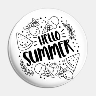 Hello summer a cute summer time design Pin