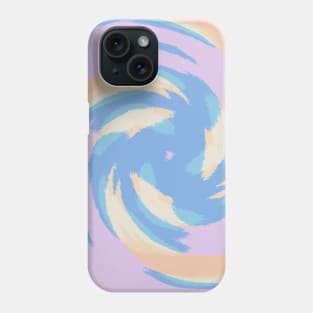 Swirl of Digital Abstract with Soft Pastel Color Palette Phone Case