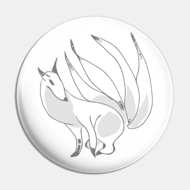 White Fox Pin by Lola1b