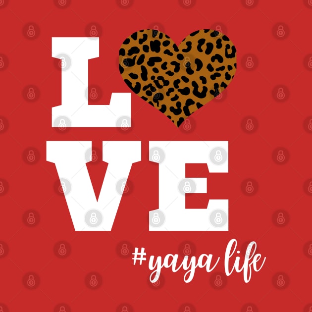 Love Yaya Life Leopard Print Heart by Hello Sunshine