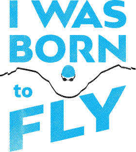 I Was Born To Fly Mens Swimming Magnet