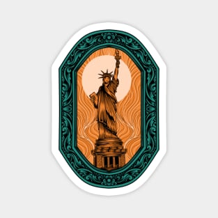 liberty statue vintage Magnet