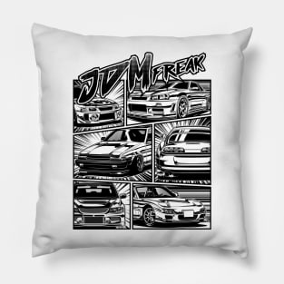 Manga Style of JDM Cars Pillow