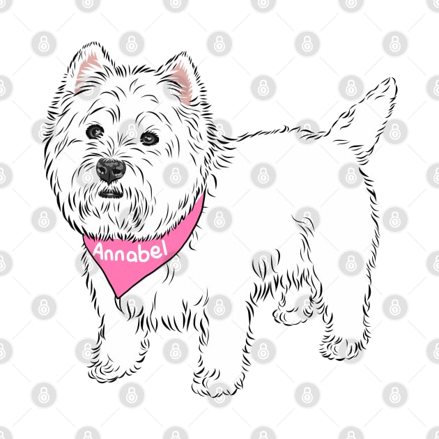 Annabel the westie - custom name (please message me BEFORE you place custom order) by MichellePhong