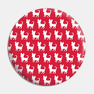 Chihuahua silhouette print (large) red Pin