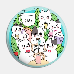 Cat Cafe Pin