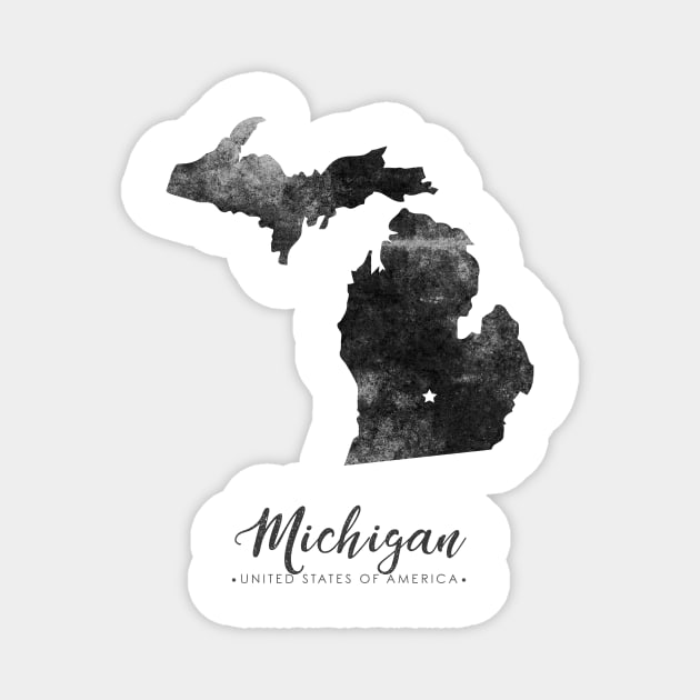 Michigan state map Magnet by StudioGrafiikka