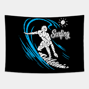 surfing california Tapestry