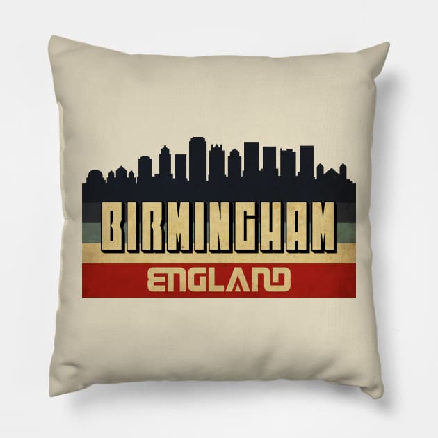 Birmingham City Skyline Pillow by CTShirts