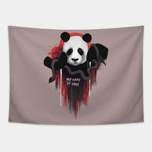 Depressive cute panda My name is dark Tapestry