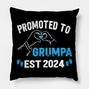 Promoted to grandpa 2024, grunpa 2024, new preganncy annoucement 2024 Pillow