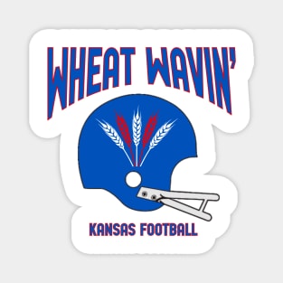 Wheat Wavin KU Football Magnet