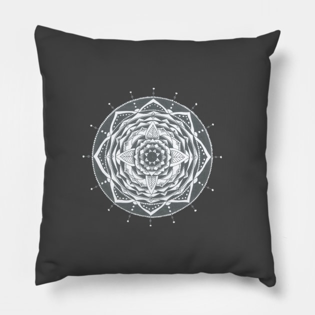 black mandala Pillow by annaandron