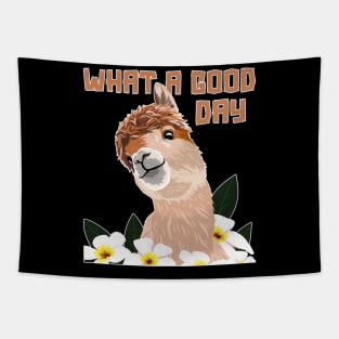 What A Good Day Llama Vicuna Guanaco Breeder Alpaca Tapestry