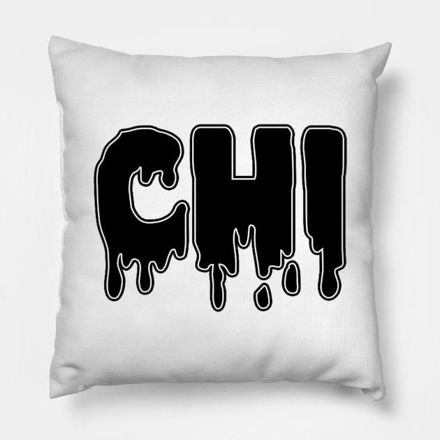 Drippy Chi Pillow by lolosenese