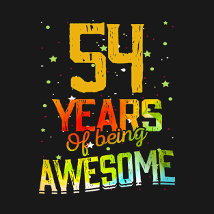 54 Years Of Being Awesome Gifts 54th Anniversary Gift Vintage Retro Funny 54 Years Birthday Men Women T-Shirt