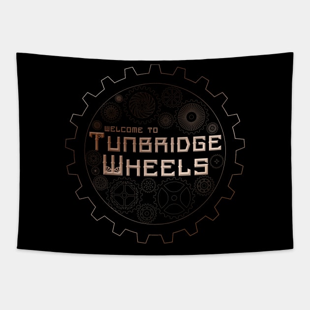 Mortal Engines Welcome to Tunbridge Wheels Tapestry by Bevatron