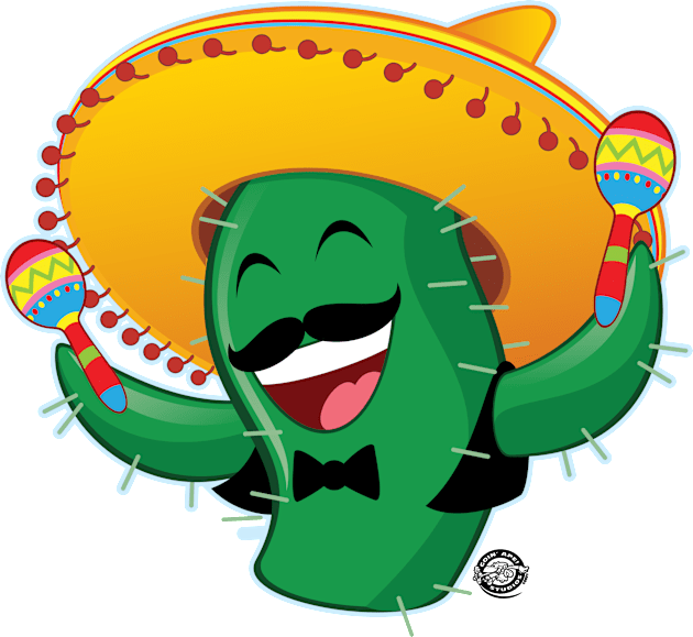 Cinco de Mayo Cactus Kids T-Shirt by Goin Ape Studios