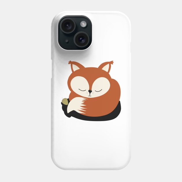 Sleeping Little fox Phone Case by marina63