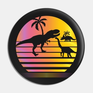 Dinosaur Island Synthwave - Board Game Inspired Graphic - Tabletop Gaming  - BGG Pin