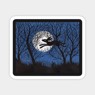 Hares Moon Leap Magnet