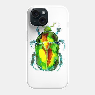 Green Rose Chafer Phone Case