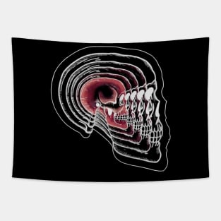 Trippy skull design Tapestry