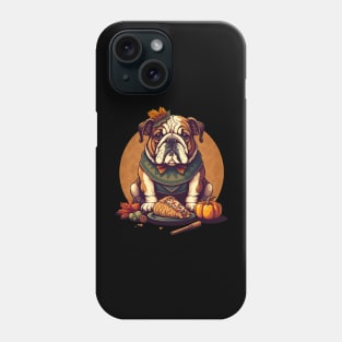 Thanksgiving Bulldog Phone Case