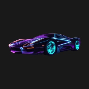 Future Neon Speedster Car - AI Art T-Shirt