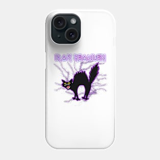 Funny Crazy Cat Iron Meowden Phone Case