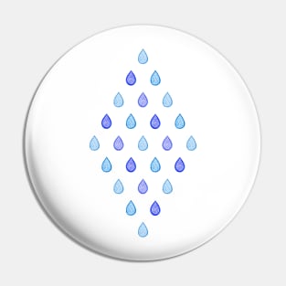 Blue raindrops Pin