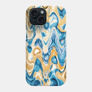 Orange And Blue Abstract Art Phone Case