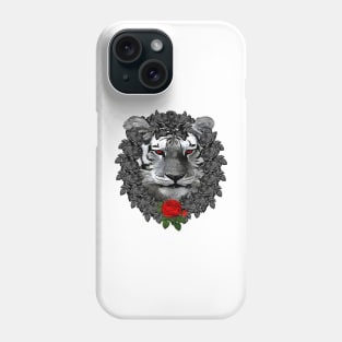 Tiger Red Rose Wreath Phone Case