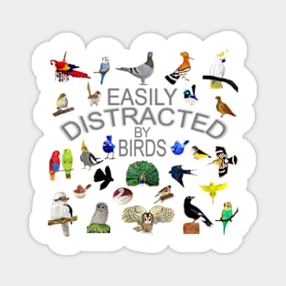 Easily Distracted by Birds Magnet