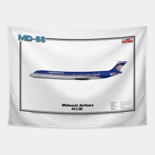 McDonnell Douglas MD-88 - Midwest Airlines (Art Print) Tapestry