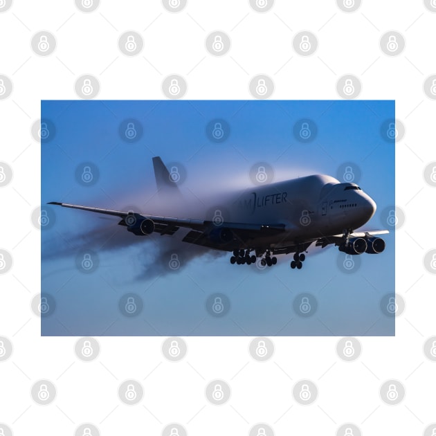 747 Dreamlifter In Vapor Cloud by acefox1