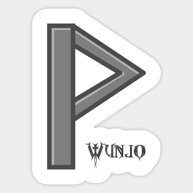 Wunjo Rune Rune Sticker Teepublic