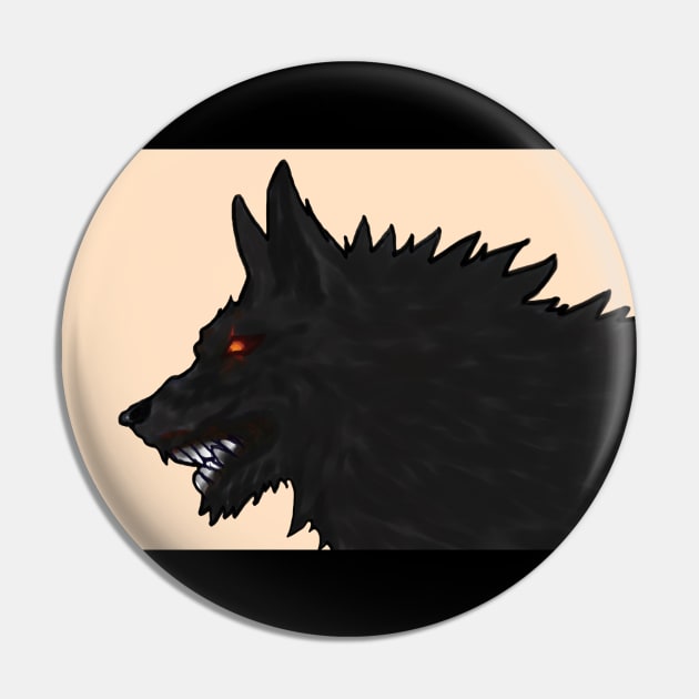 Wolf in the dark Pin by KateKatze