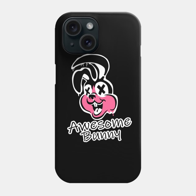 Awesome Bunny pink Phone Case by creative.z