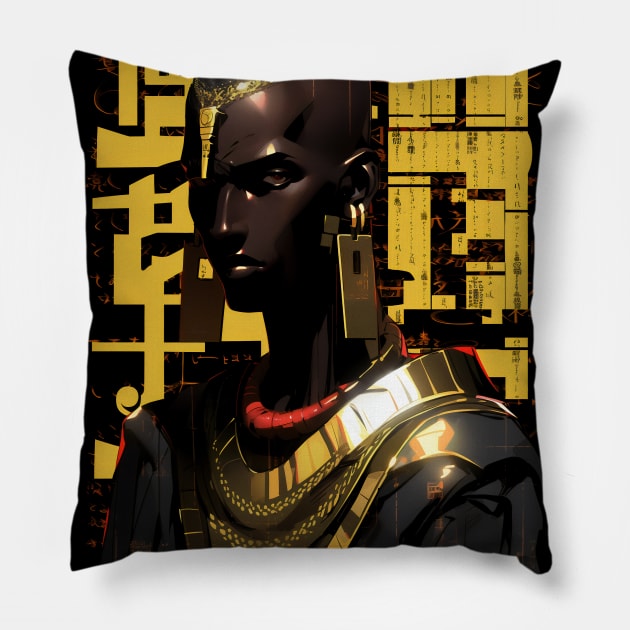 The King Pharaoh - #0001 Pillow by diegosilva.arts