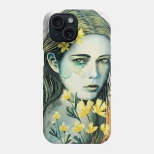 Spring woman portrait Phone Case