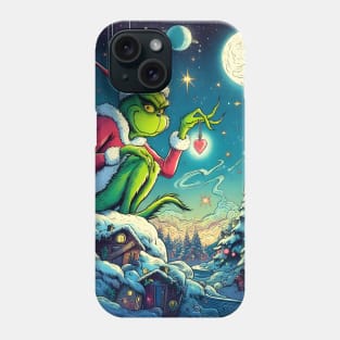 Whimsical Holidays: Grinch-Inspired Artwork and Festive Delights Phone Case