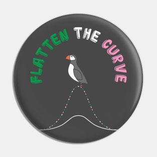 Flatten The Curve || Puffin || Newfoundland and Labrador Pin