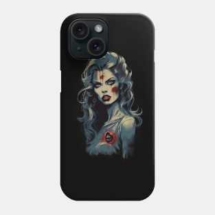 Zombie Girl - Hot gothic halloween classic vintage horror Phone Case