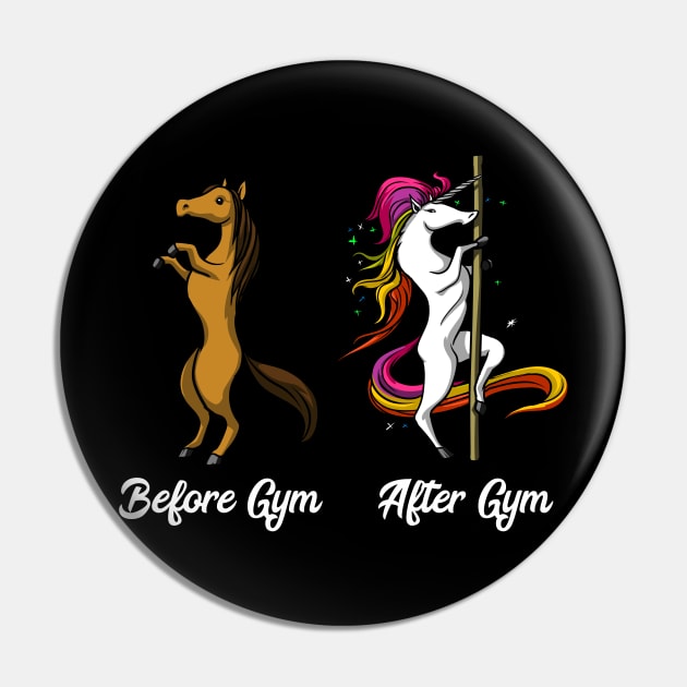 Unicorn Before And After Gym Workout Pole Dancing Pin by underheaven