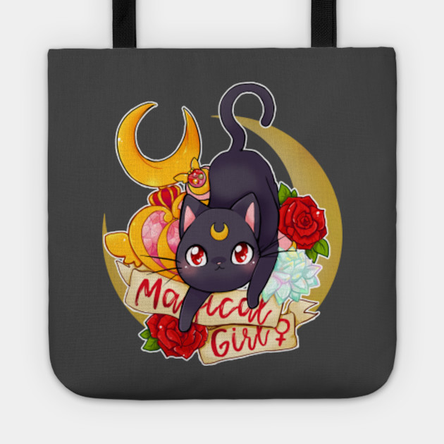 Sailor Moon Magical Girl Luna Tattoo Sailor Moon Bolsa De Tela Teepublic Mx Luna gives usagi an enchanted brooch that transforms her into sailor moon, a magical soldier whose destiny is to stop earth being. teepublic