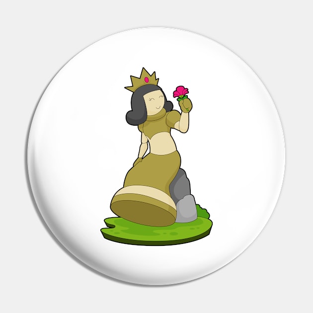 Chess piece Queen Flower Chess Pin by Markus Schnabel