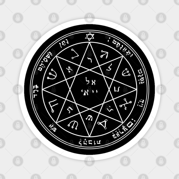 Key of Solomon Pentacle of Mars | Occult Symbol (dark version) Magnet by Dracos Graphics