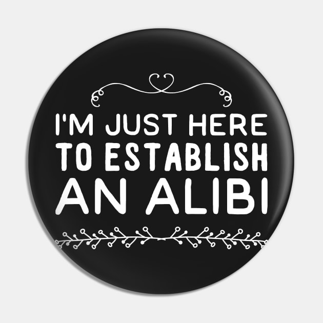 I'm just here to establish an alibi Pin by captainmood