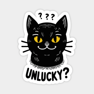 Unlucky? - Black Cat Magnet